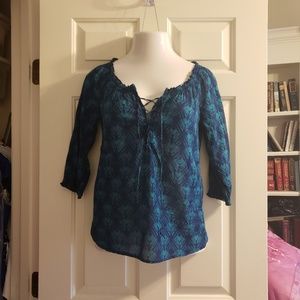 Old Navy Turquoise Long Sleeve Shirt